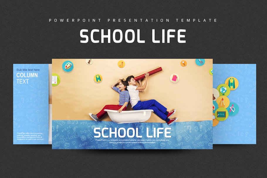 School Life PPT PowerPoint template