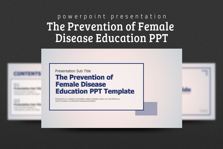 Female Disease Education PPT PowerPoint template