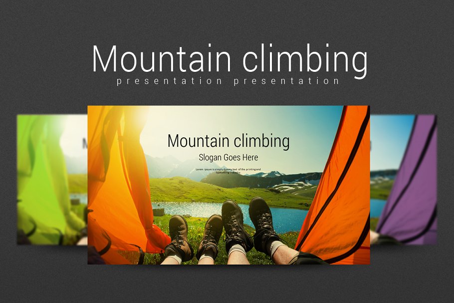 Mountain Climbing PowerPoint template