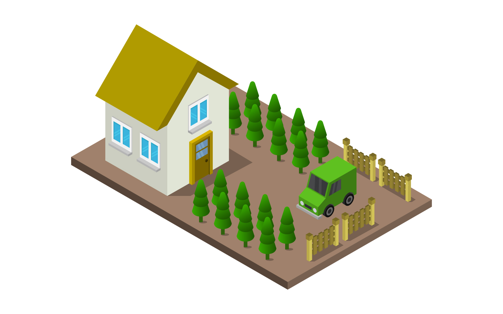 Isometric House - Vector Image