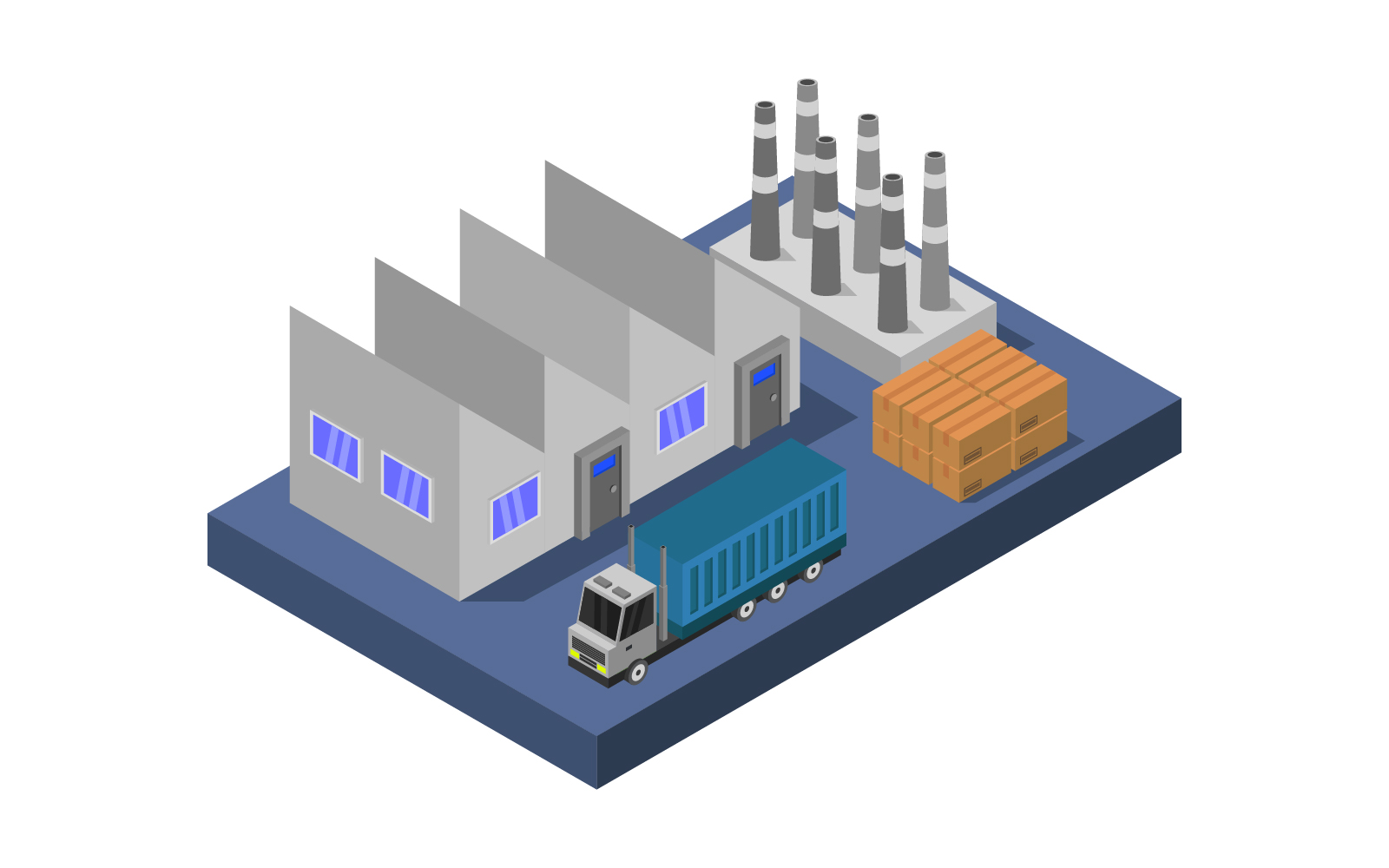 Isometric Industry - Vector Image