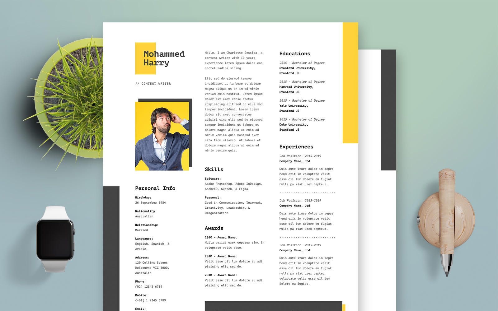 Mohammed harry | Clean Professional Resume Template