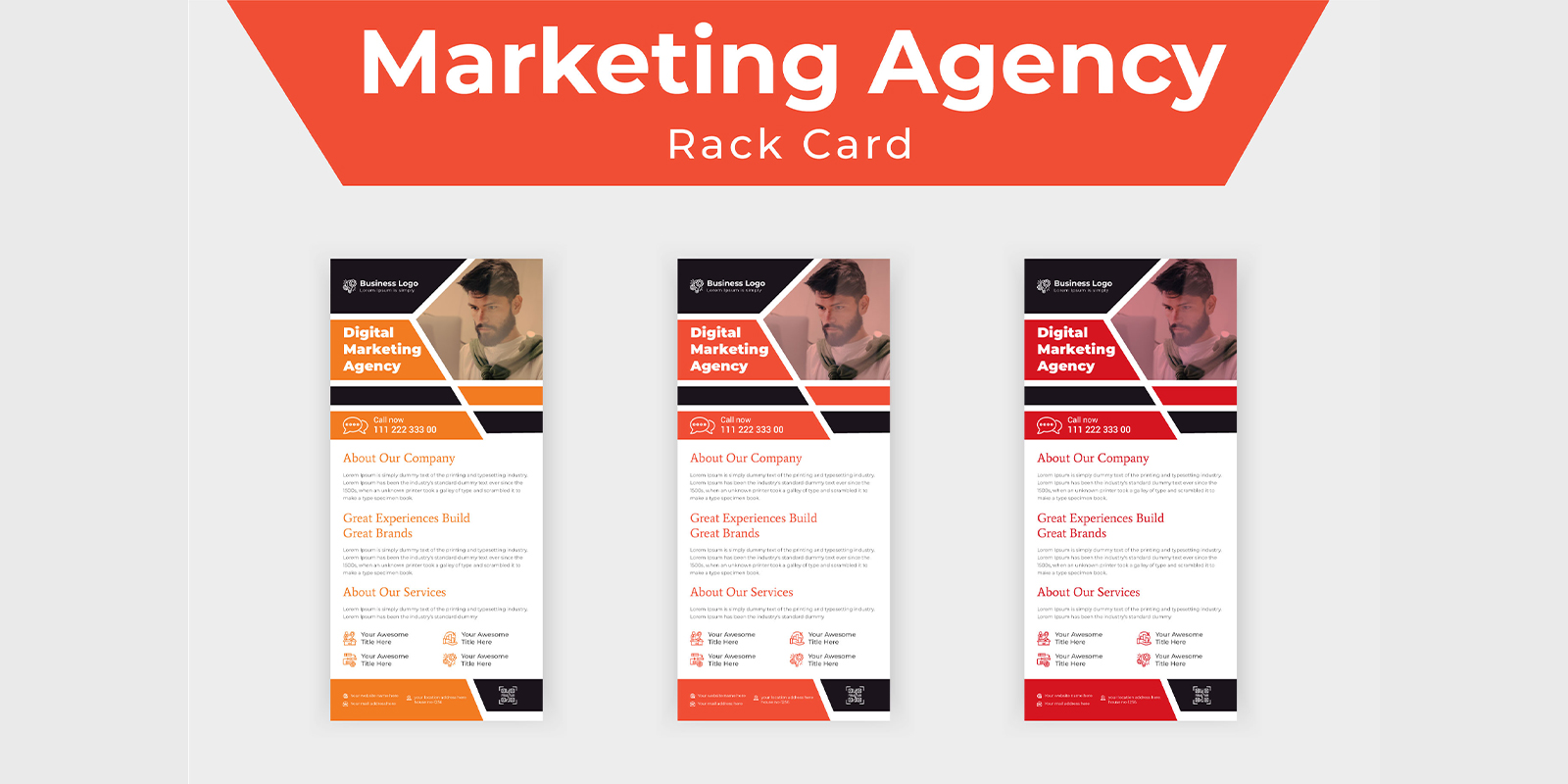 Latest Creative Marketing Agency Rack Card or dl Flyer