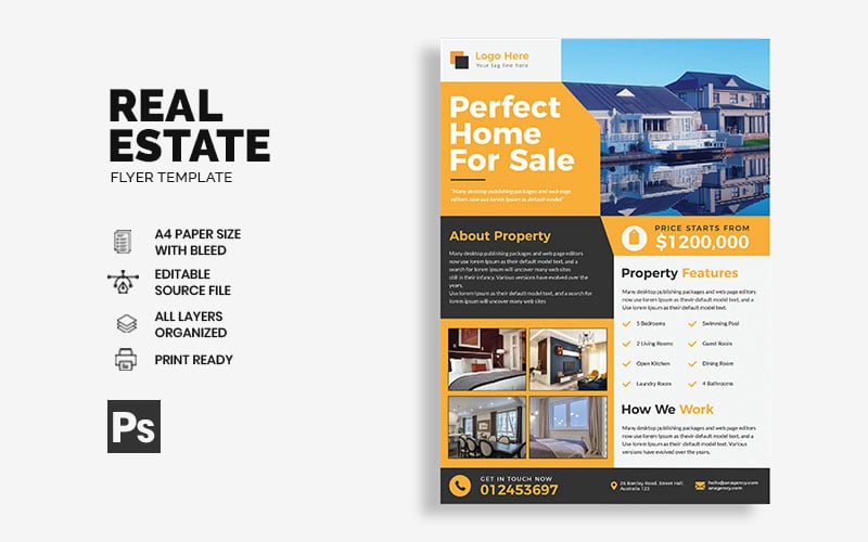 Real Estate Flyer - Corporate Identity Template