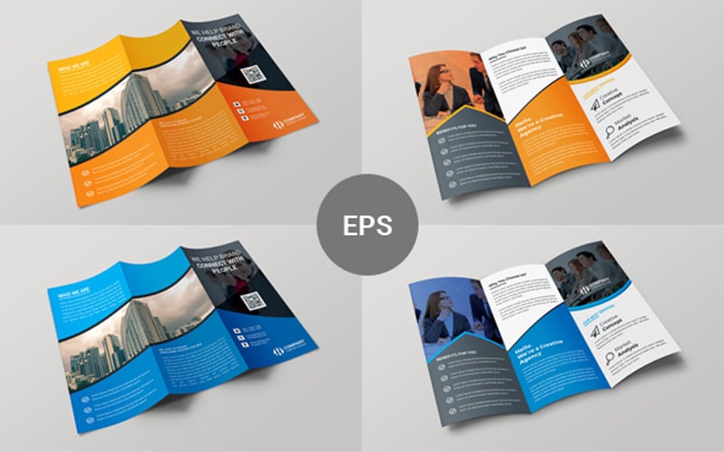 People Trifold Brochure - Corporate Identity Template