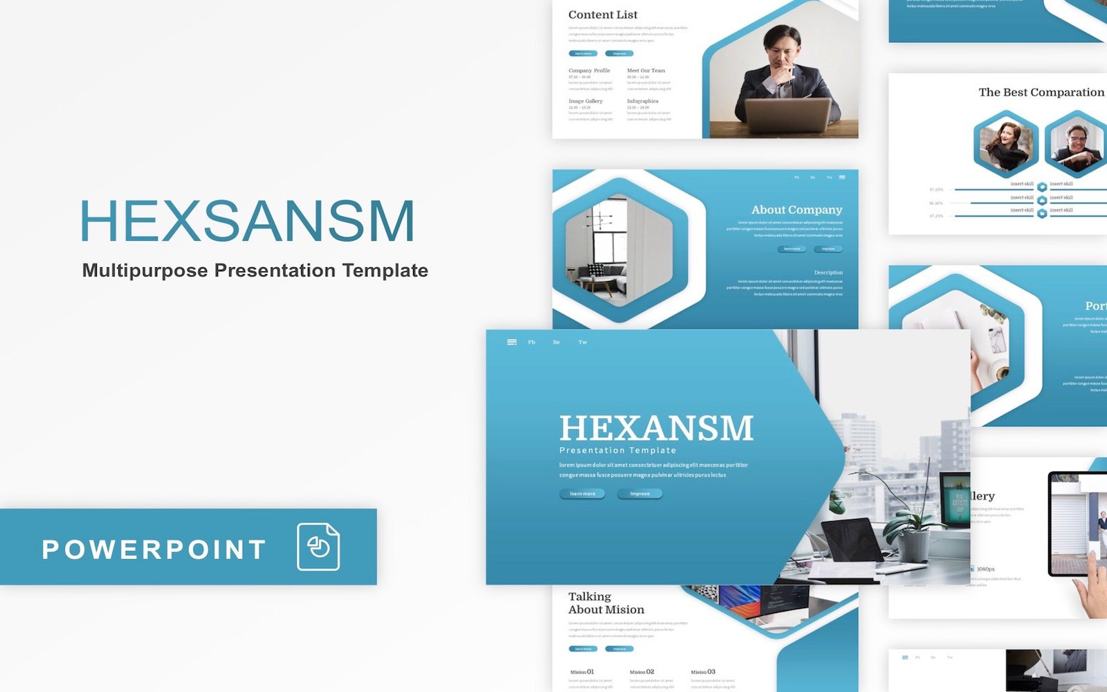 Hexsansm - Multipurpose PowerPoint template