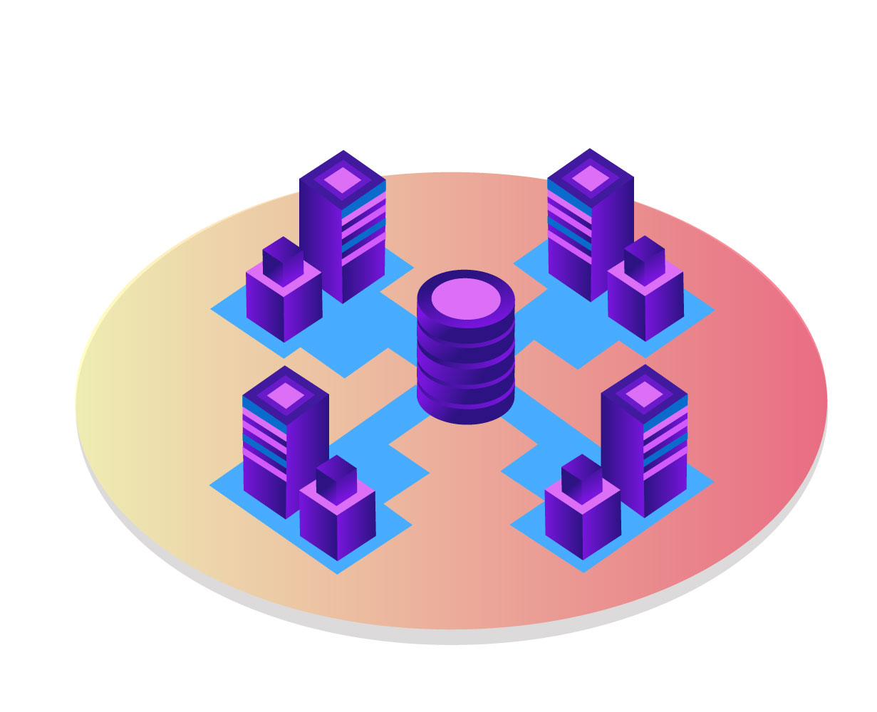 Isometric Server - Illustration