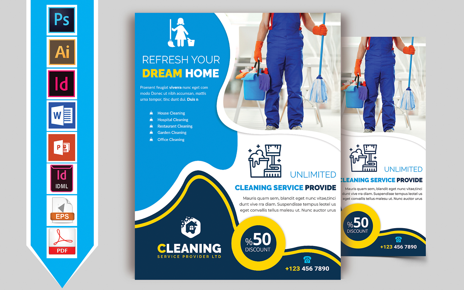 Cleaning Service Flyer Vol-05 - Corporate Identity Template