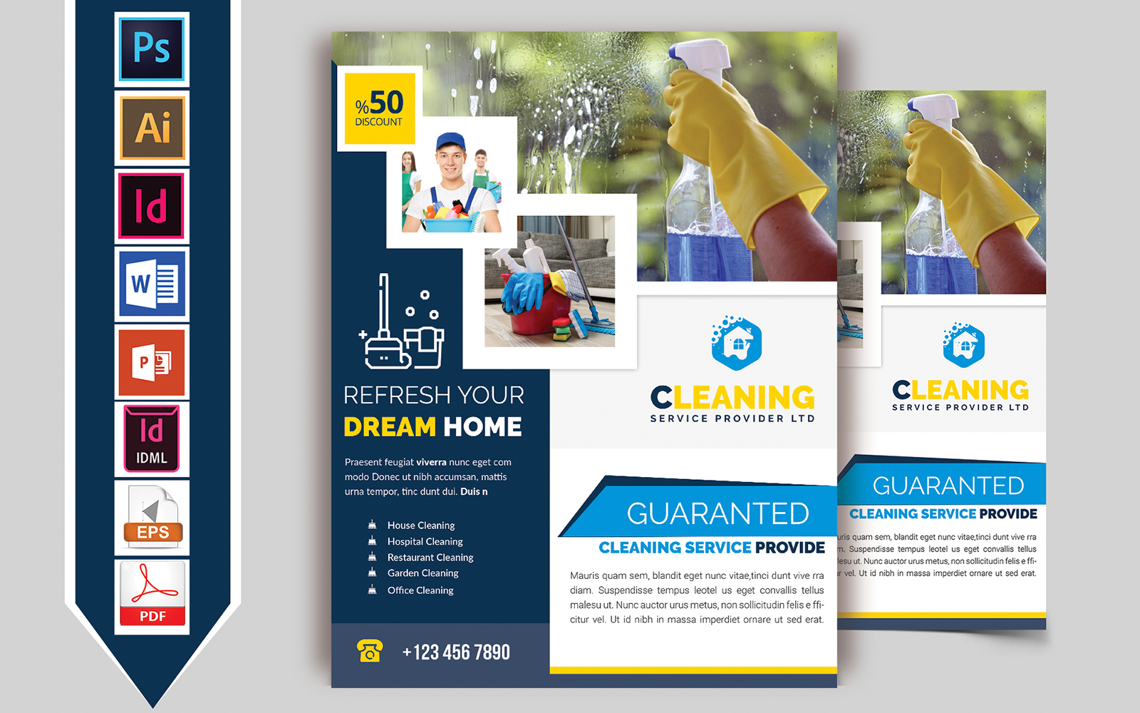 Cleaning Service Flyer Vol-07 - Corporate Identity Template