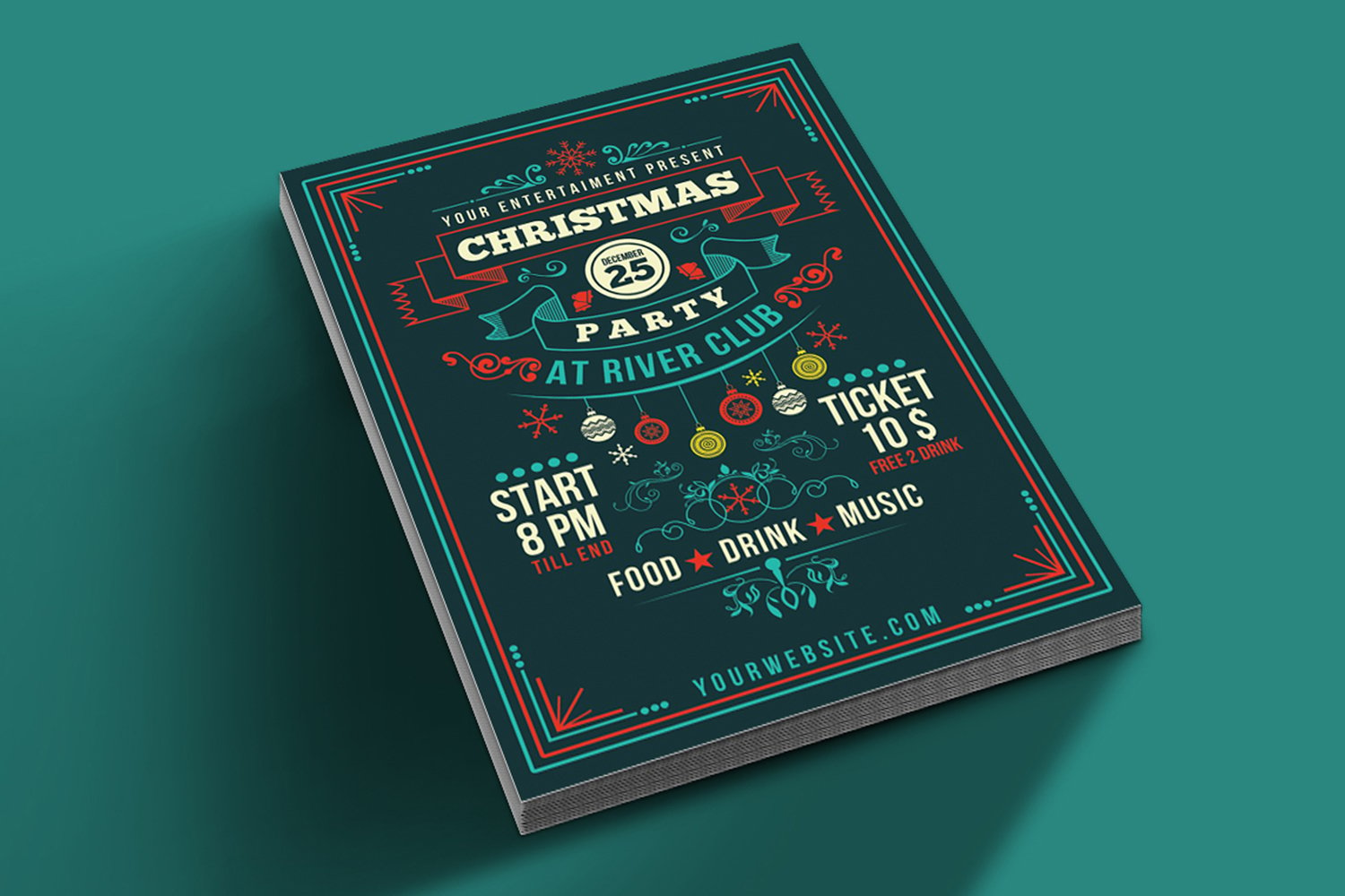 Christmas Party Art Deco Style - Corporate Identity Template