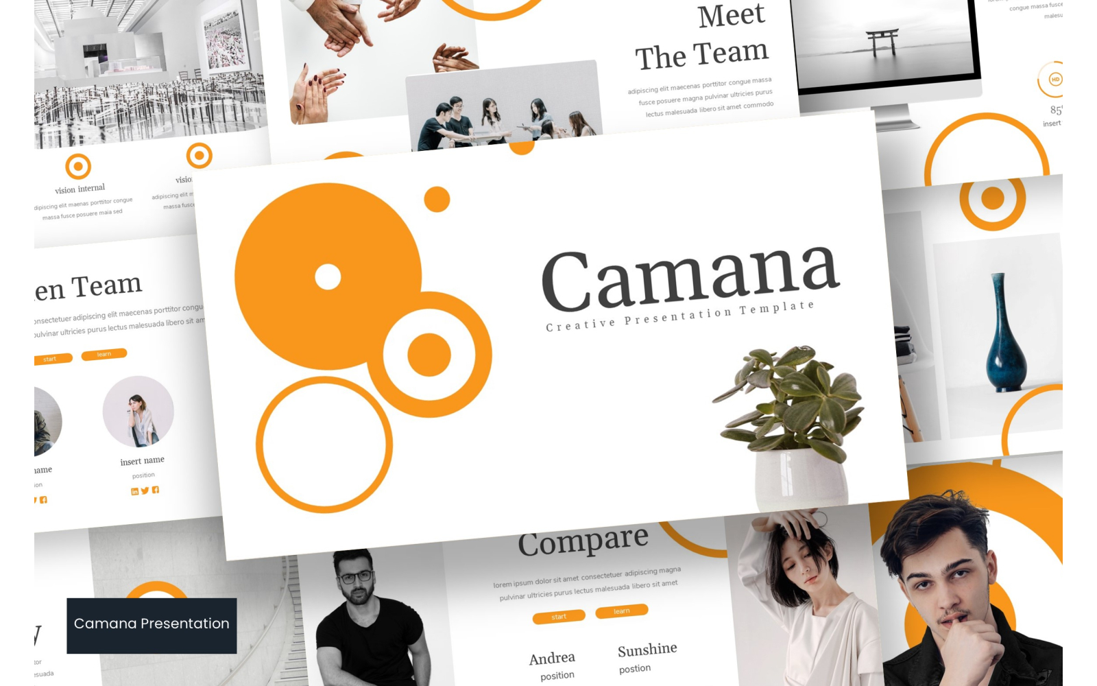 Camana PowerPoint template