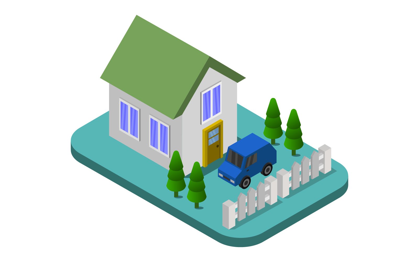 Isometric House - Vector Image