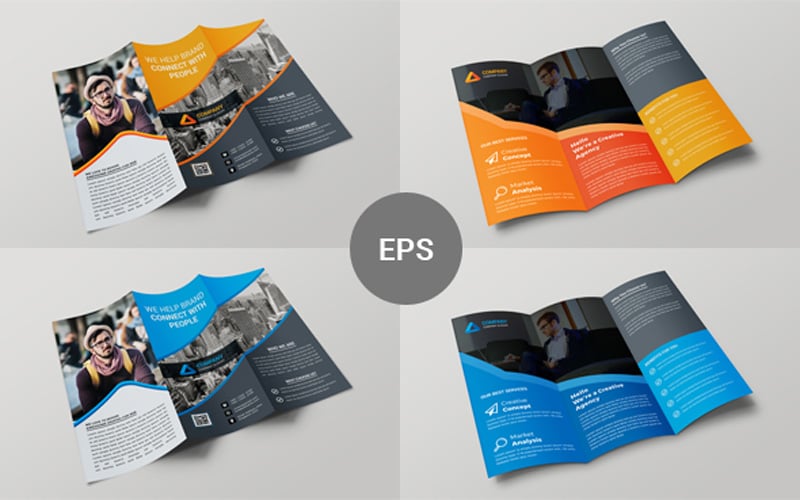 Connect Trifold Brochure - Corporate Identity Template