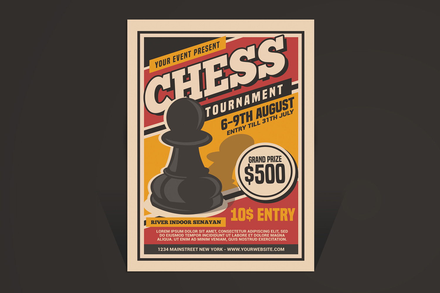 Chess Tournament Flyer - Corporate Identity Template