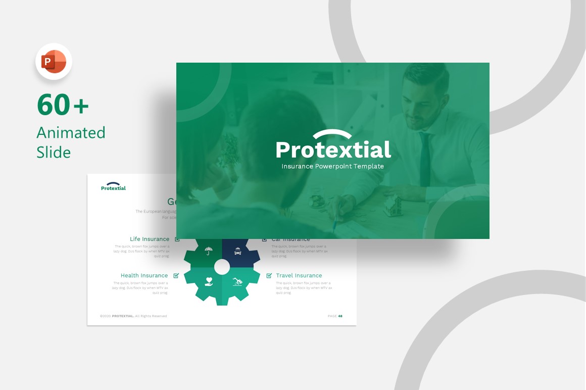 Protextial Insurance Presentation PowerPoint template