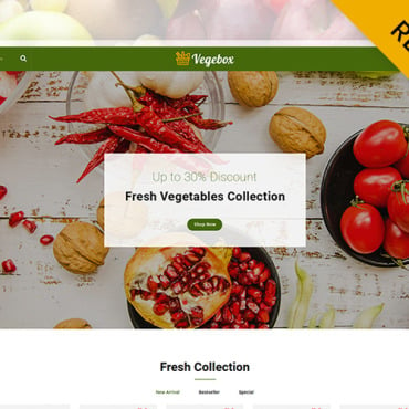 Vegetable Grocery OpenCart Templates 108489