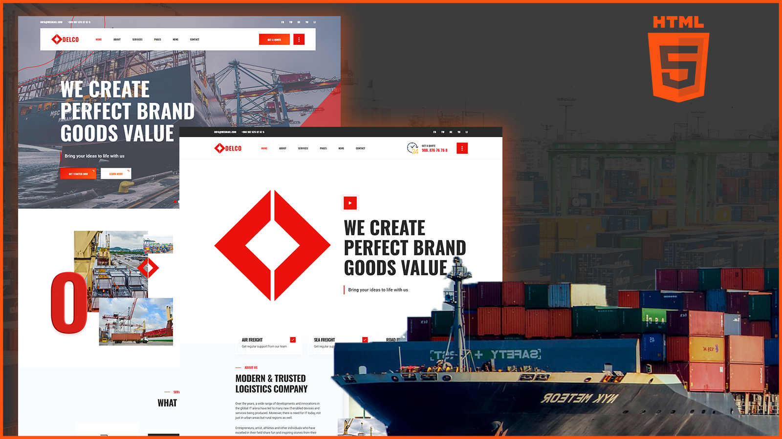Delco | Logistics and Cargo HTML5 Website Template