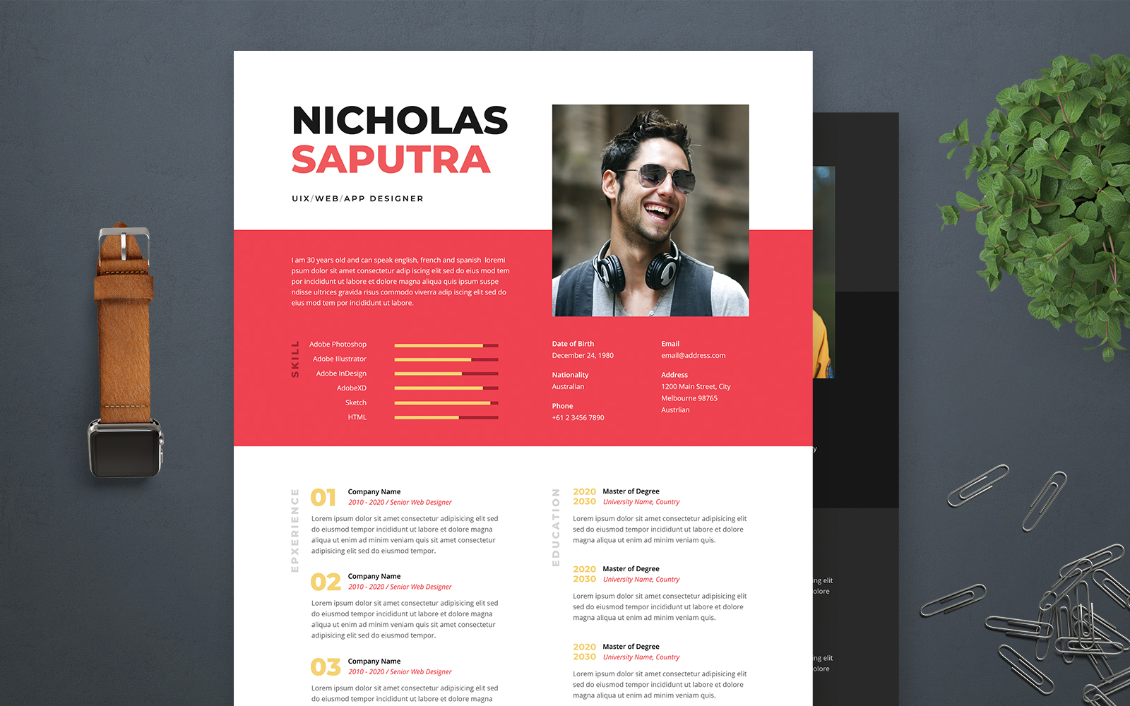 Nicholas Saputra | Professional and Clean Resume Template