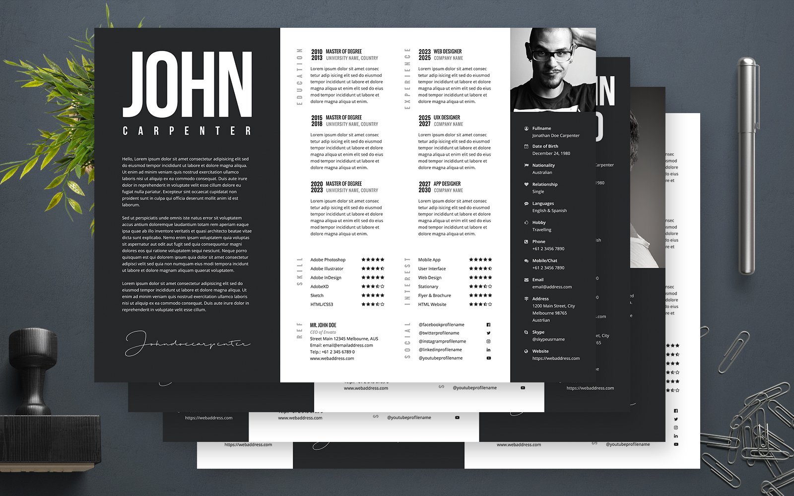 John Carpenter | Professional and Clean Resume Template
