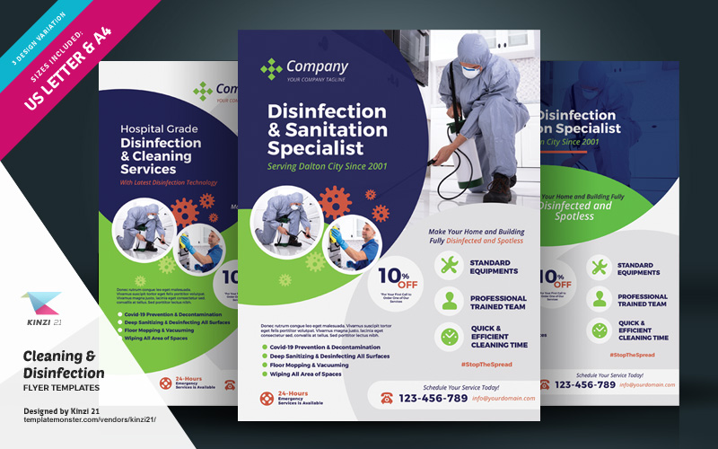 Cleaning & Disinfection Services Flyer - Corporate Identity Template