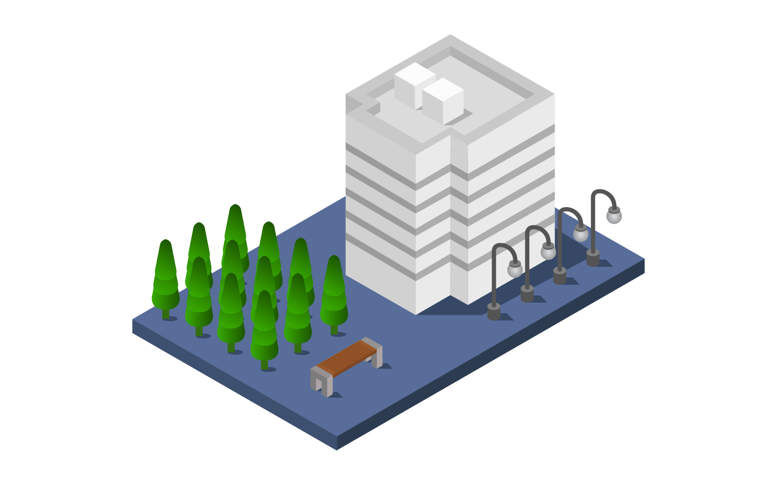 Isometric Skyscraper - Vector Image