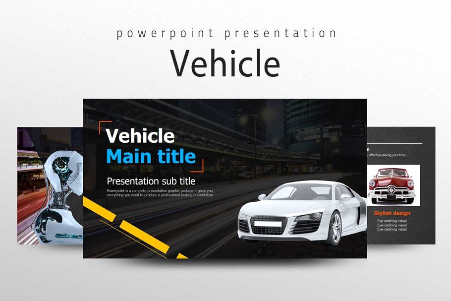 Vehicle Presentation PowerPoint template