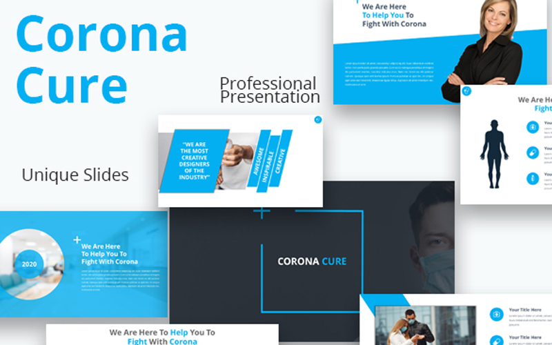 Corona Cure PowerPoint template