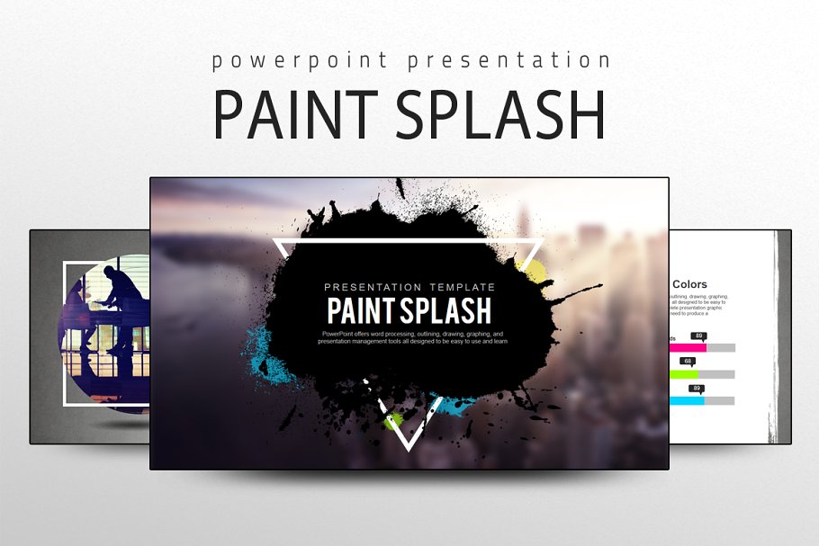Paint Splash PPT PowerPoint template