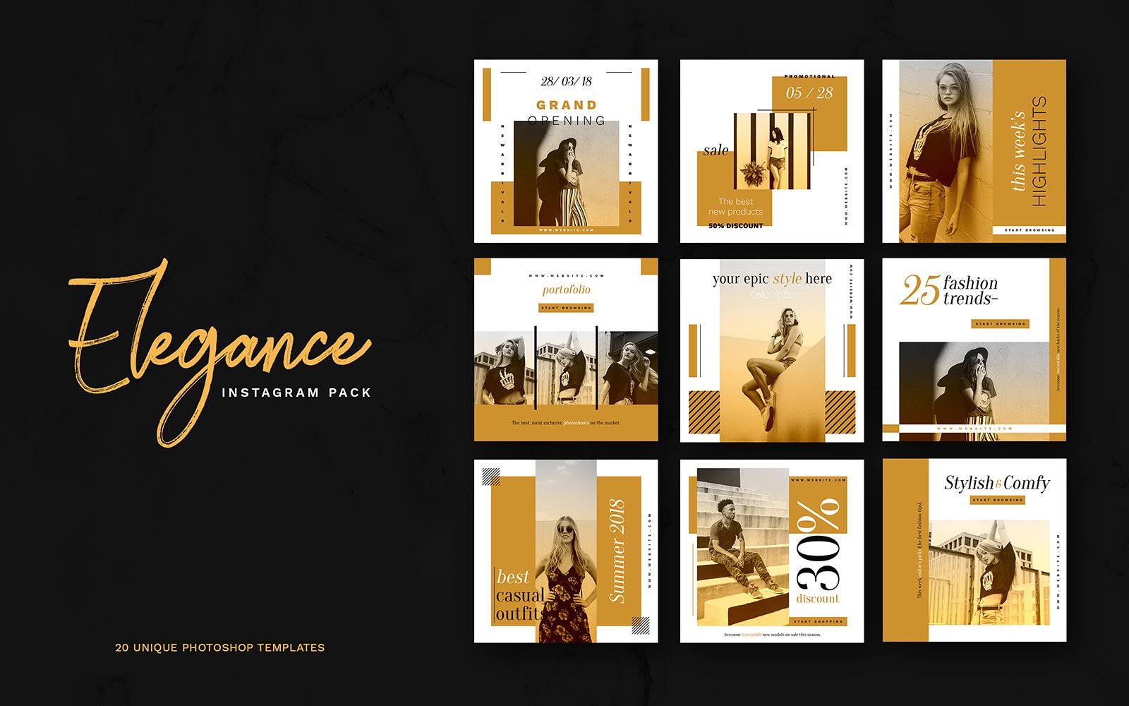 Elegance Instagram Pack Social Media Template