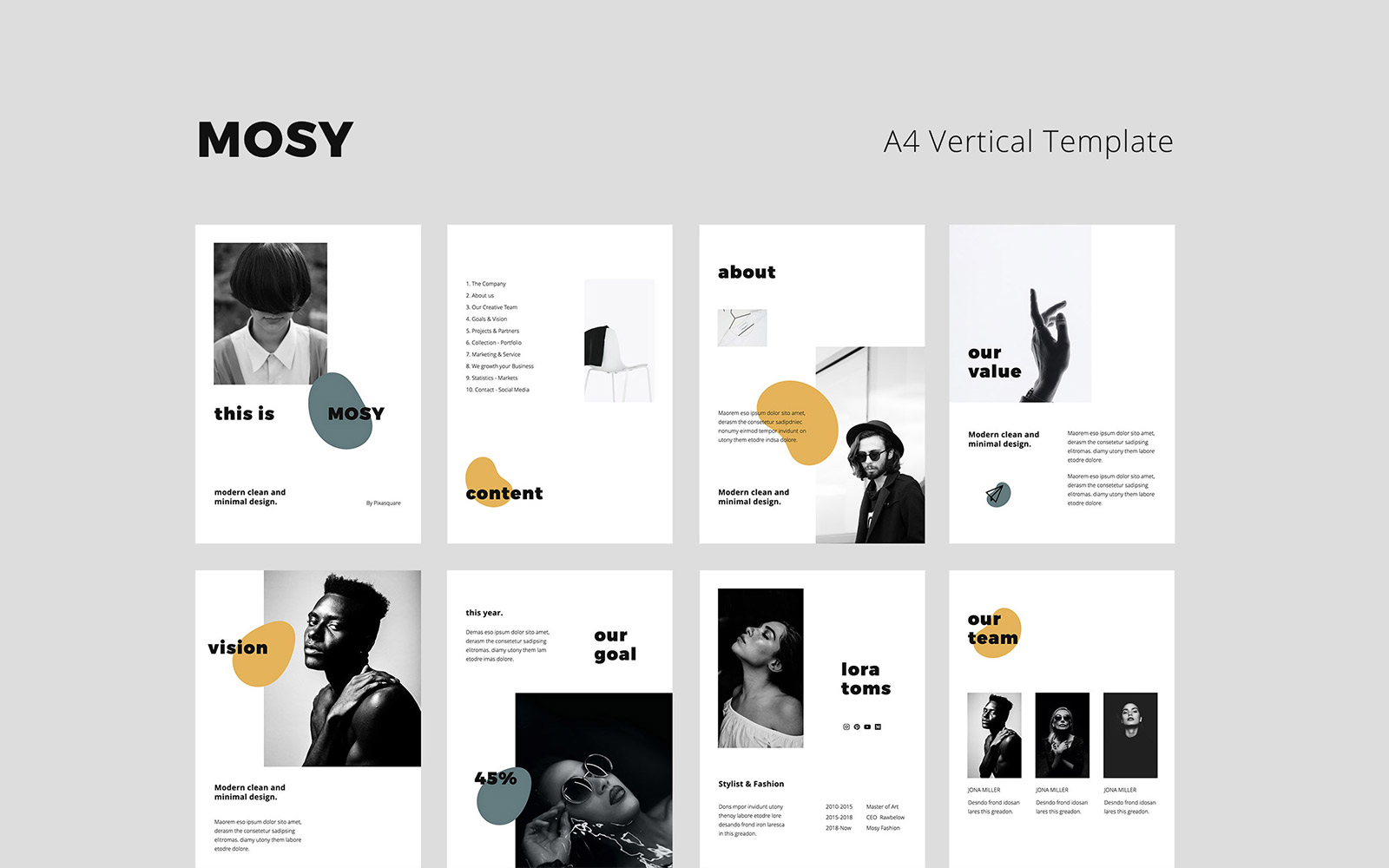 MOSY - Powerpoint A4 Vertical - Keynote template