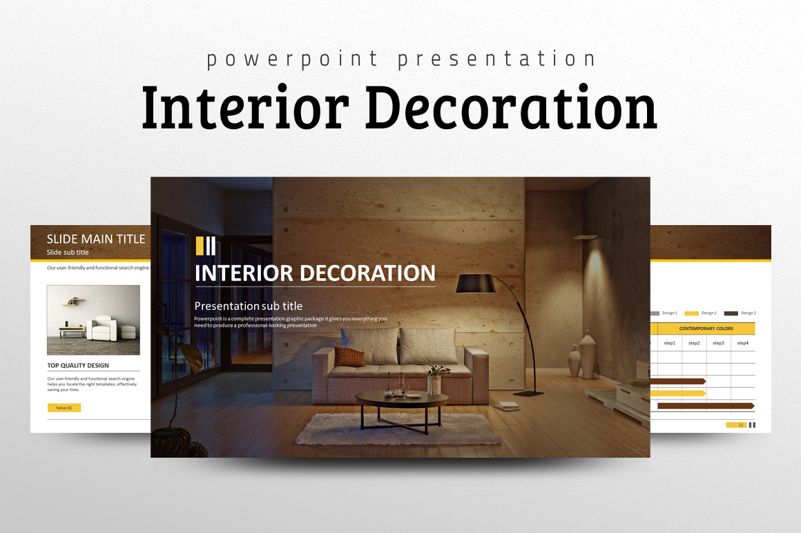 Interior Decoration PPT PowerPoint template