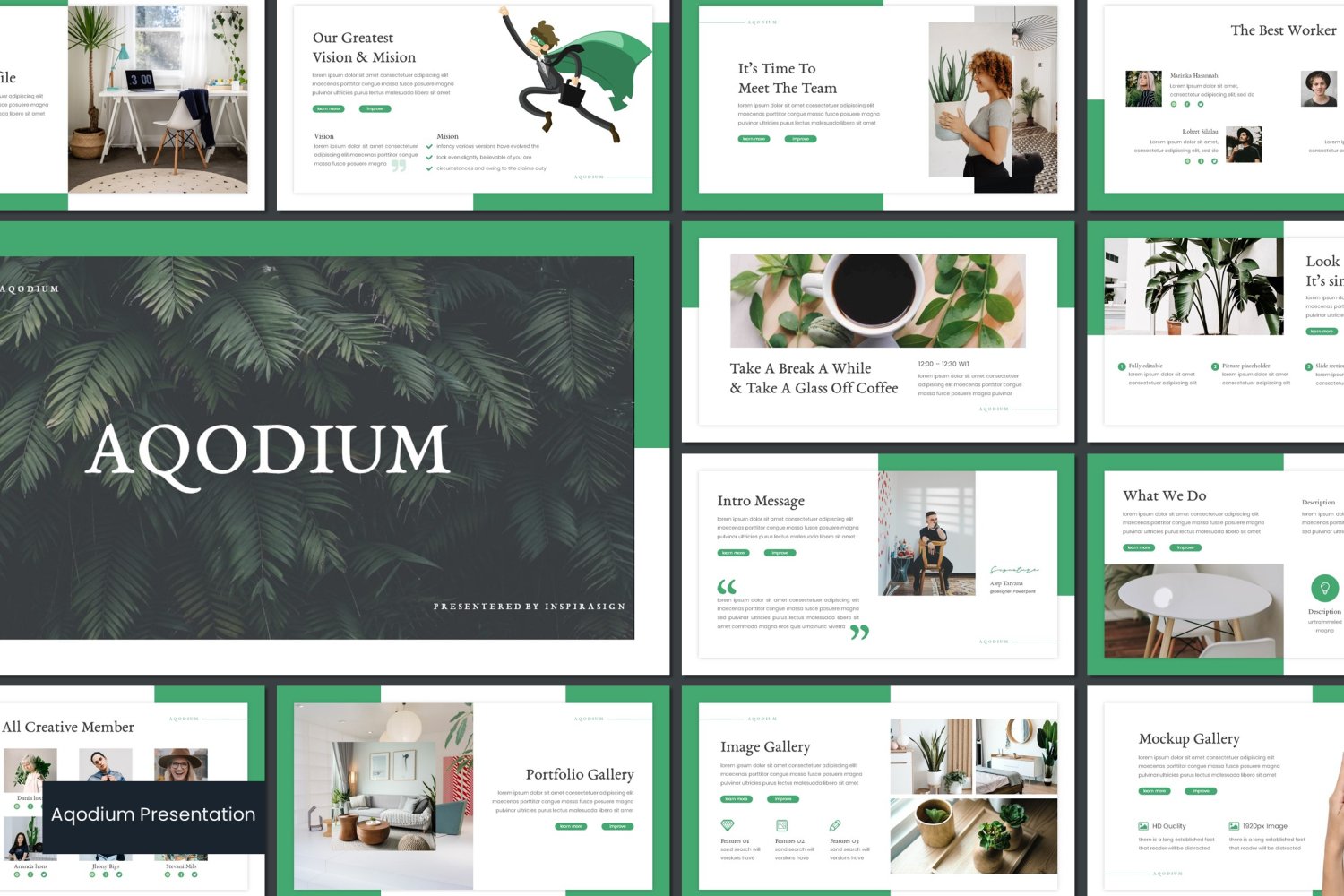 Aqodium PowerPoint template