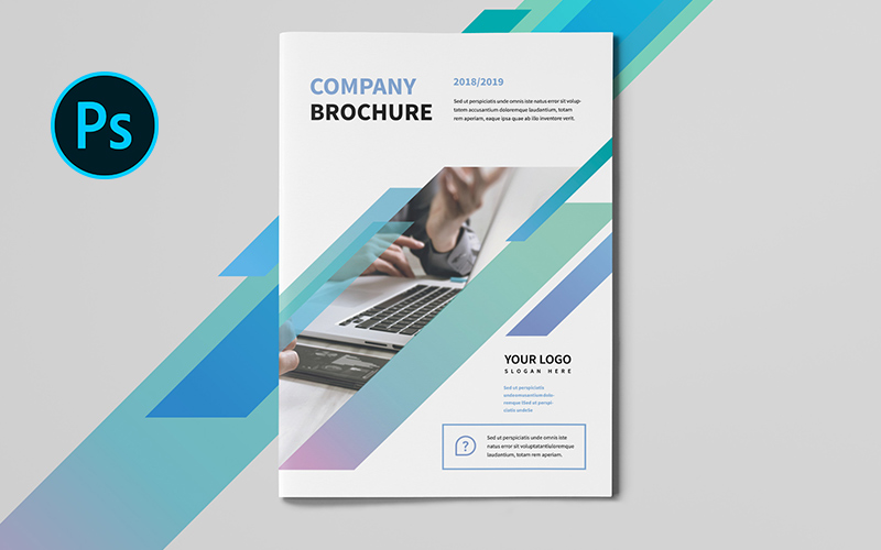 Annual Report Company Brochure - Diagonals Gradient Design