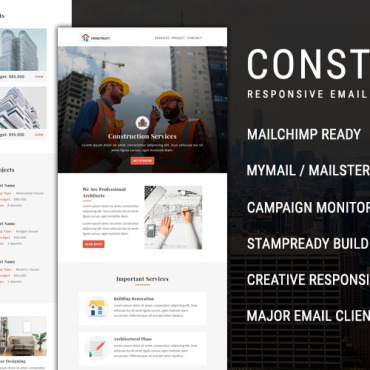 Construction Real Newsletter Templates 108979