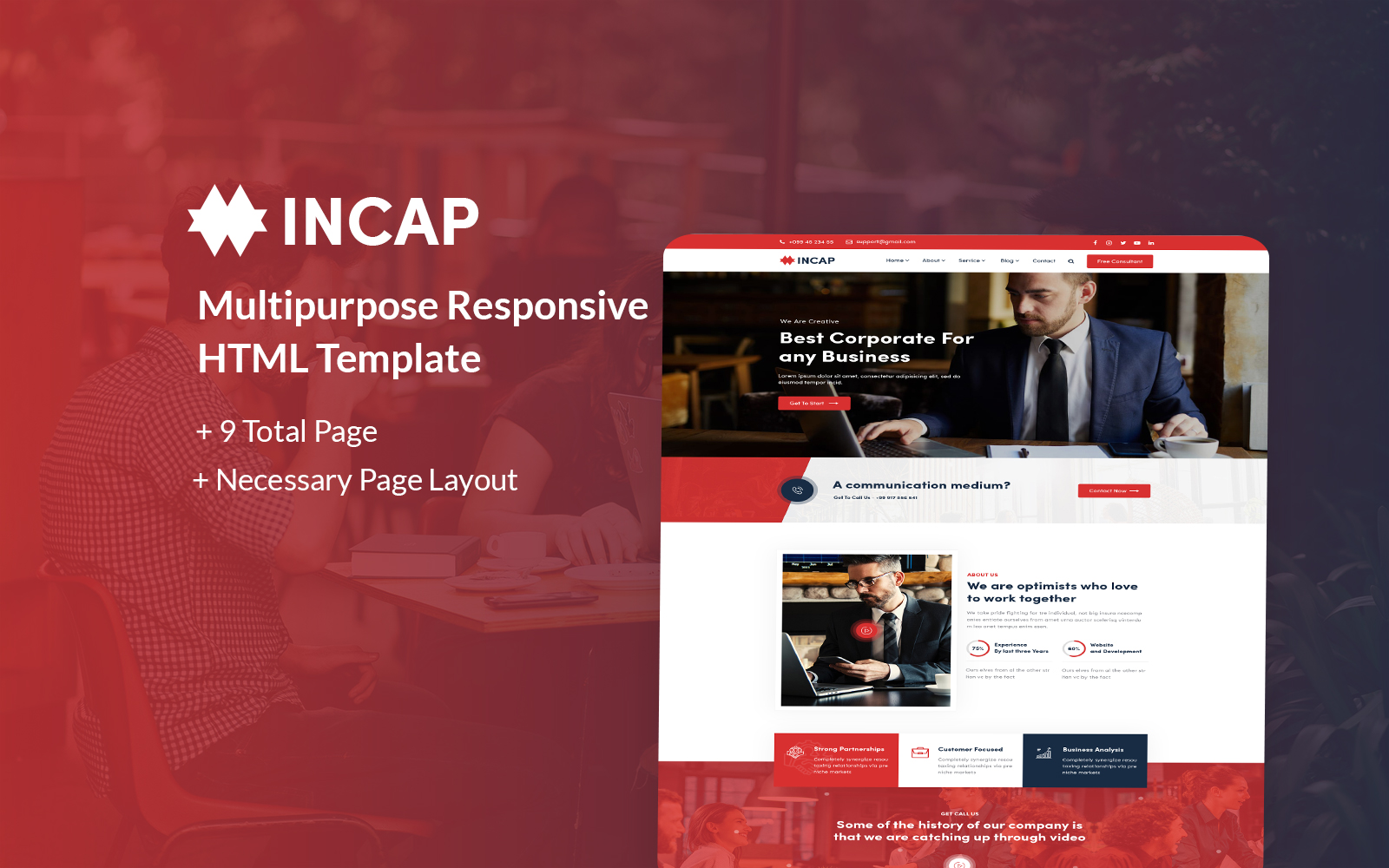 Incap - Multipurpose Responsive HTML Website Template
