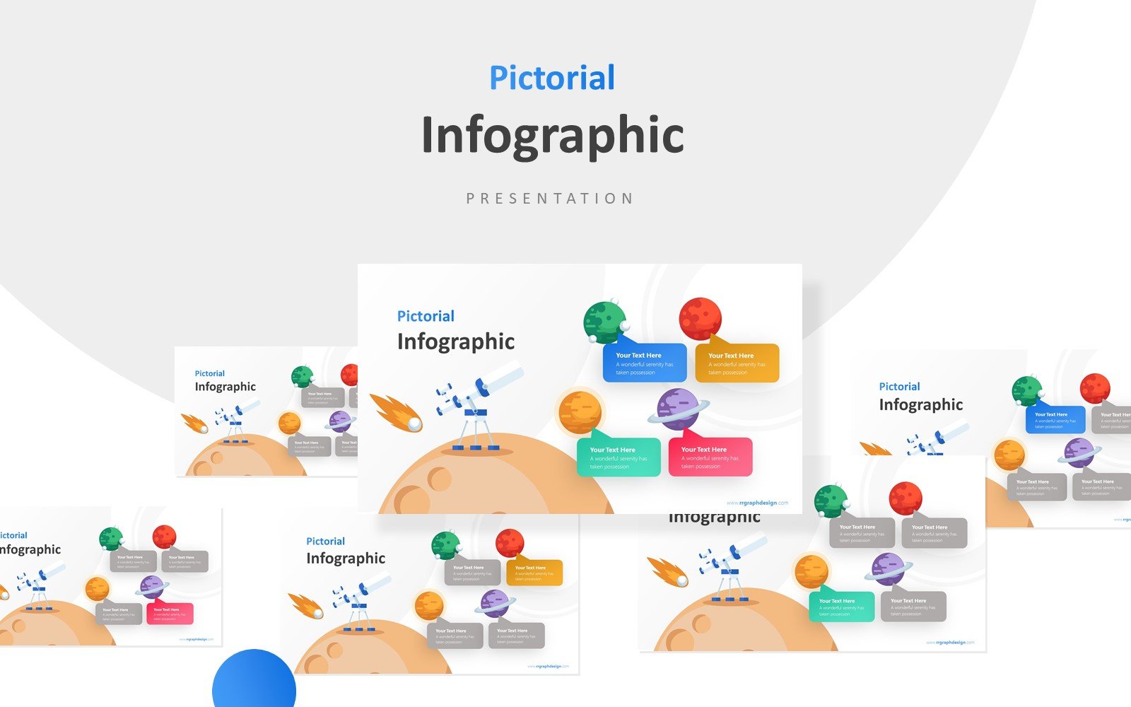 Planet and Telescope Infographic Presentation PowerPoint template