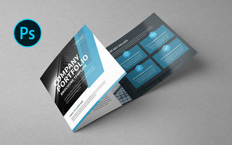 Square Trifold Brochure - Corporate Identity Template