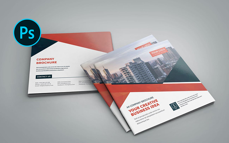 Square Brochure - Corporate Identity Template