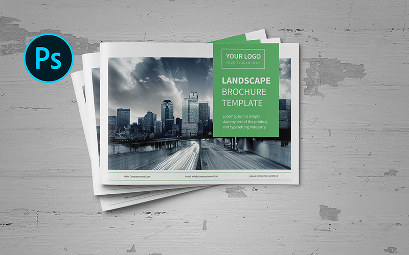 A5 Business Landscape Brochure - Corporate Identity Template
