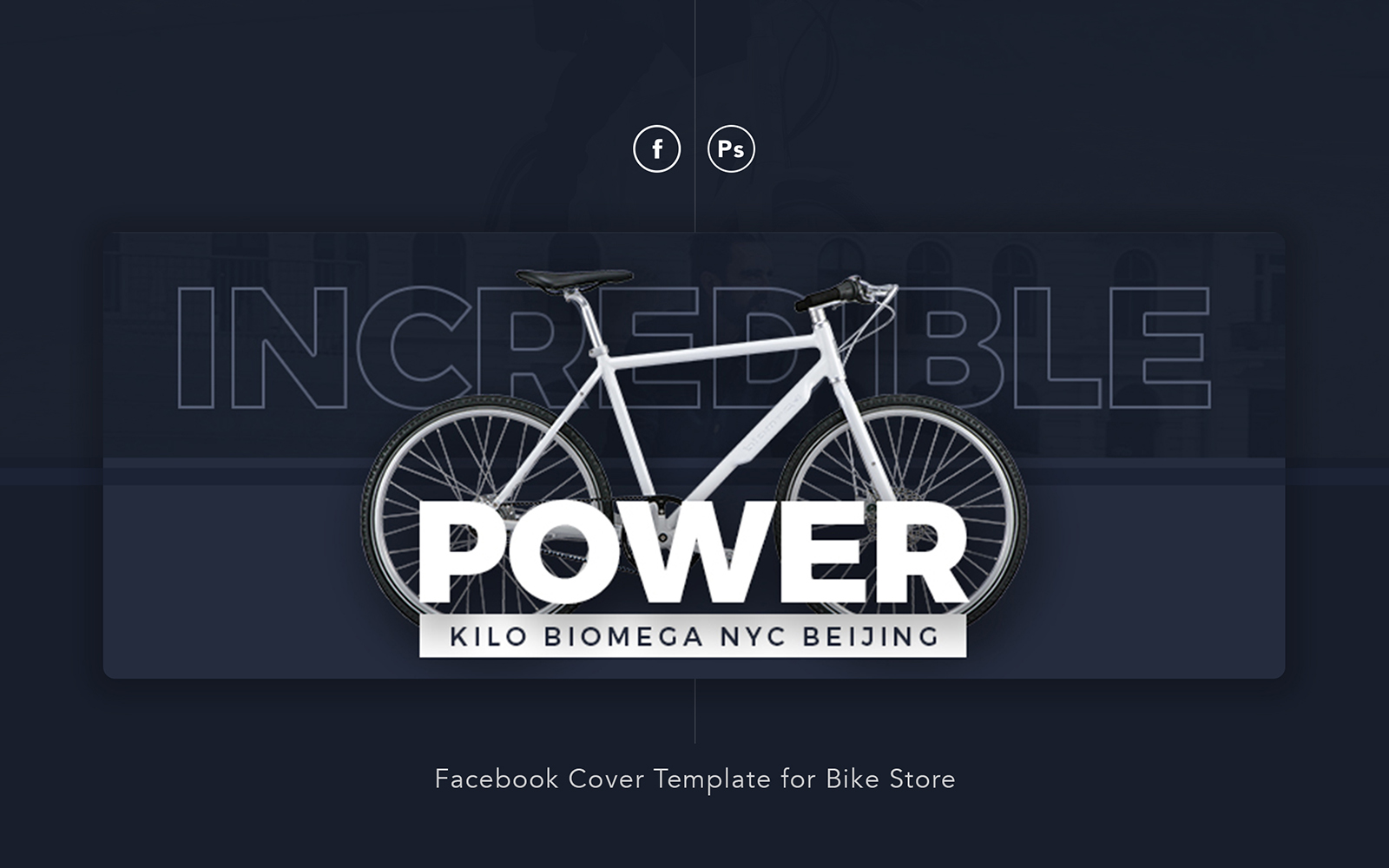 Power - Bike Store Facebook Cover PSD Template for Social Media