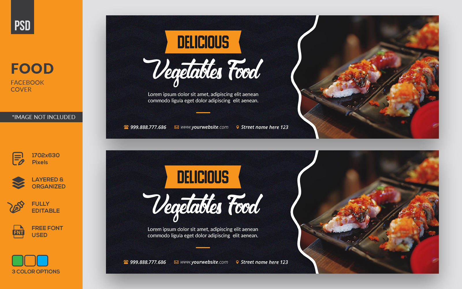 Food Facebook Cover - Corporate Identity Template