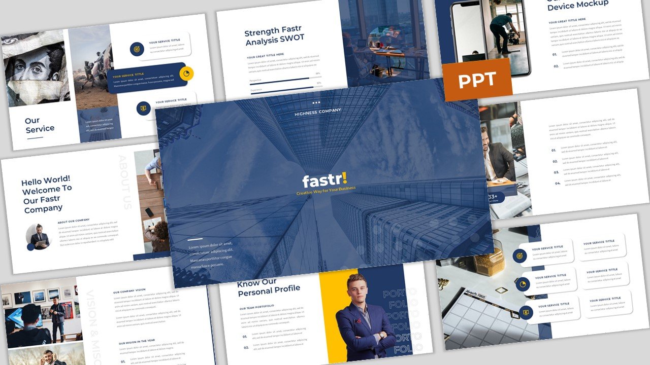 Fastr - Creative Company Business PowerPoint template