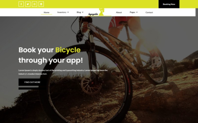 Bicycle Bootstrap Website Template