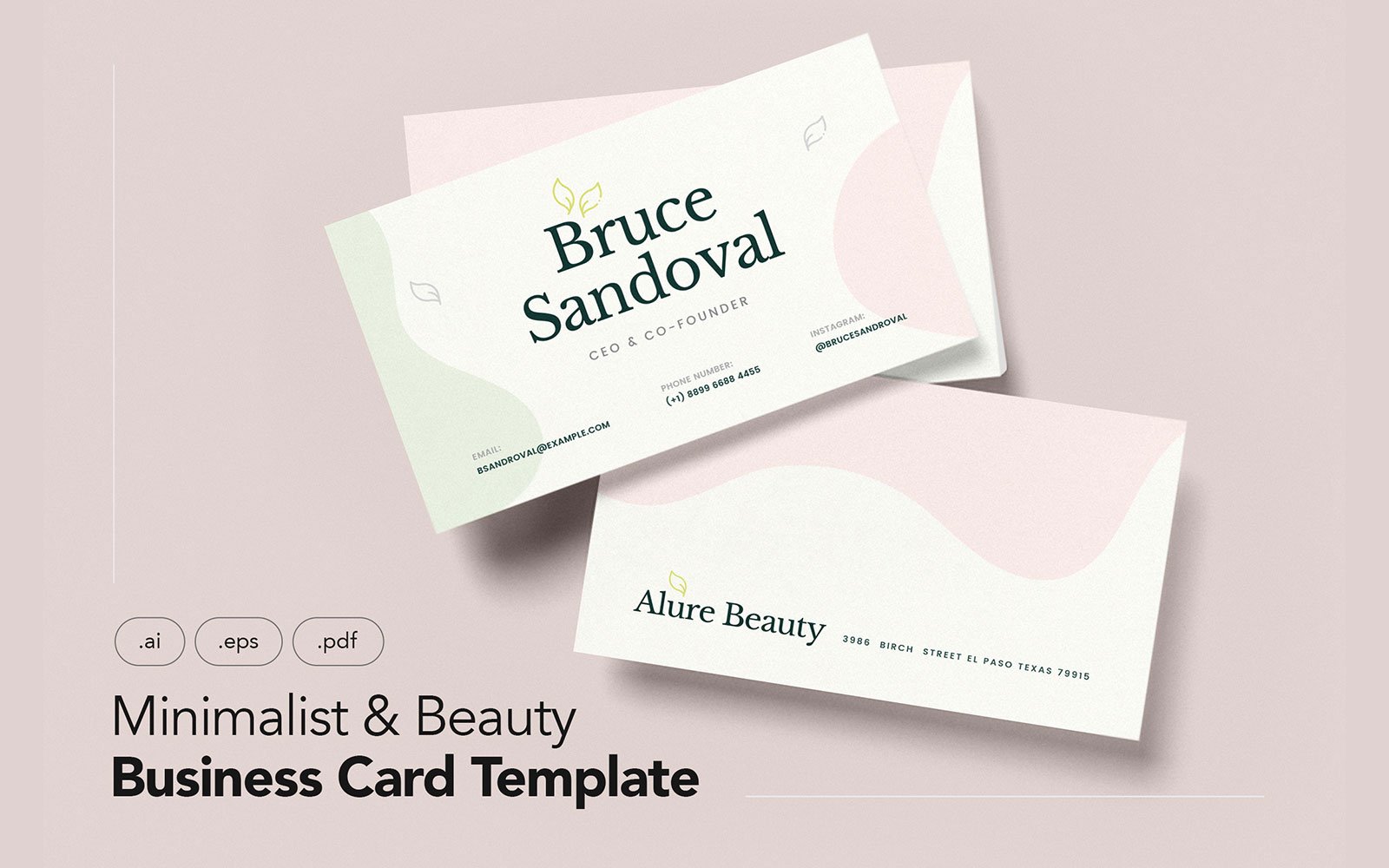 Professional and Beauty Business Card V.22 - Corporate Identity Template