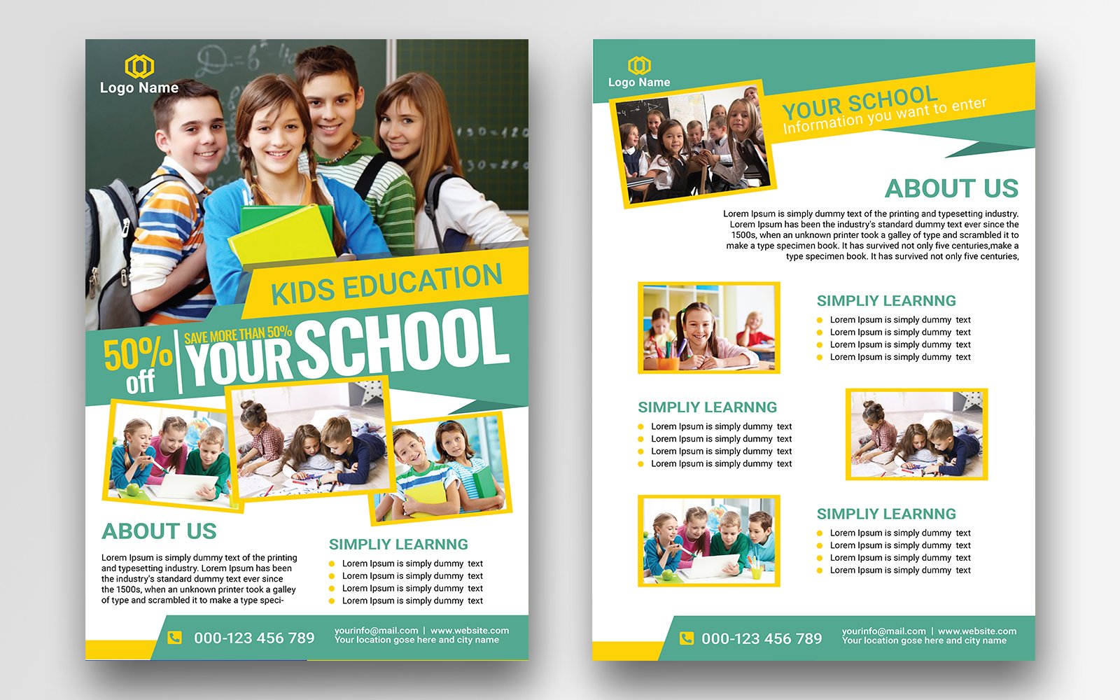 Education Training Leaflet - Corporate Identity Template