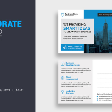 Postcardcardcommercialcompanyconsultantcorporate Postcardfinancialmarketingmultipurposepostcardpostcard Corporate Identity 109672