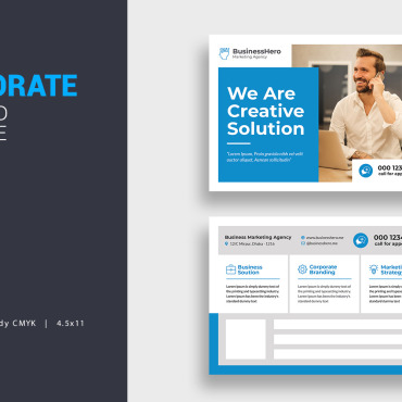 Postcardcardcommercialcompanyconsultantcorporate Postcardfinancialmarketingmultipurposepostcardpostcard Corporate Identity 109674