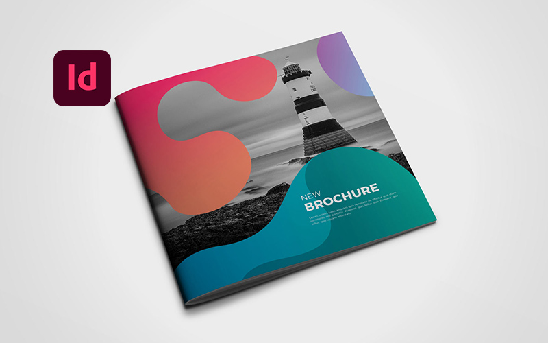 Square Colorful Brochure - Corporate Identity Template