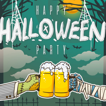 Halloween Party Illustrations Templates 109750