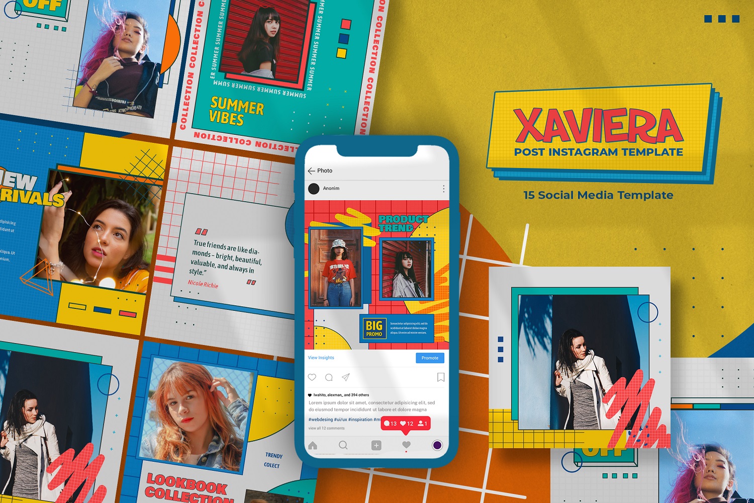 Xaviera - Instagram Post Template for Social Media